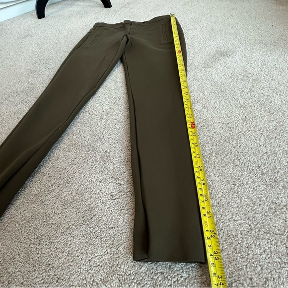 Zara dark olive green leggings zippered ankles Sz M - Picture 8 of 10
